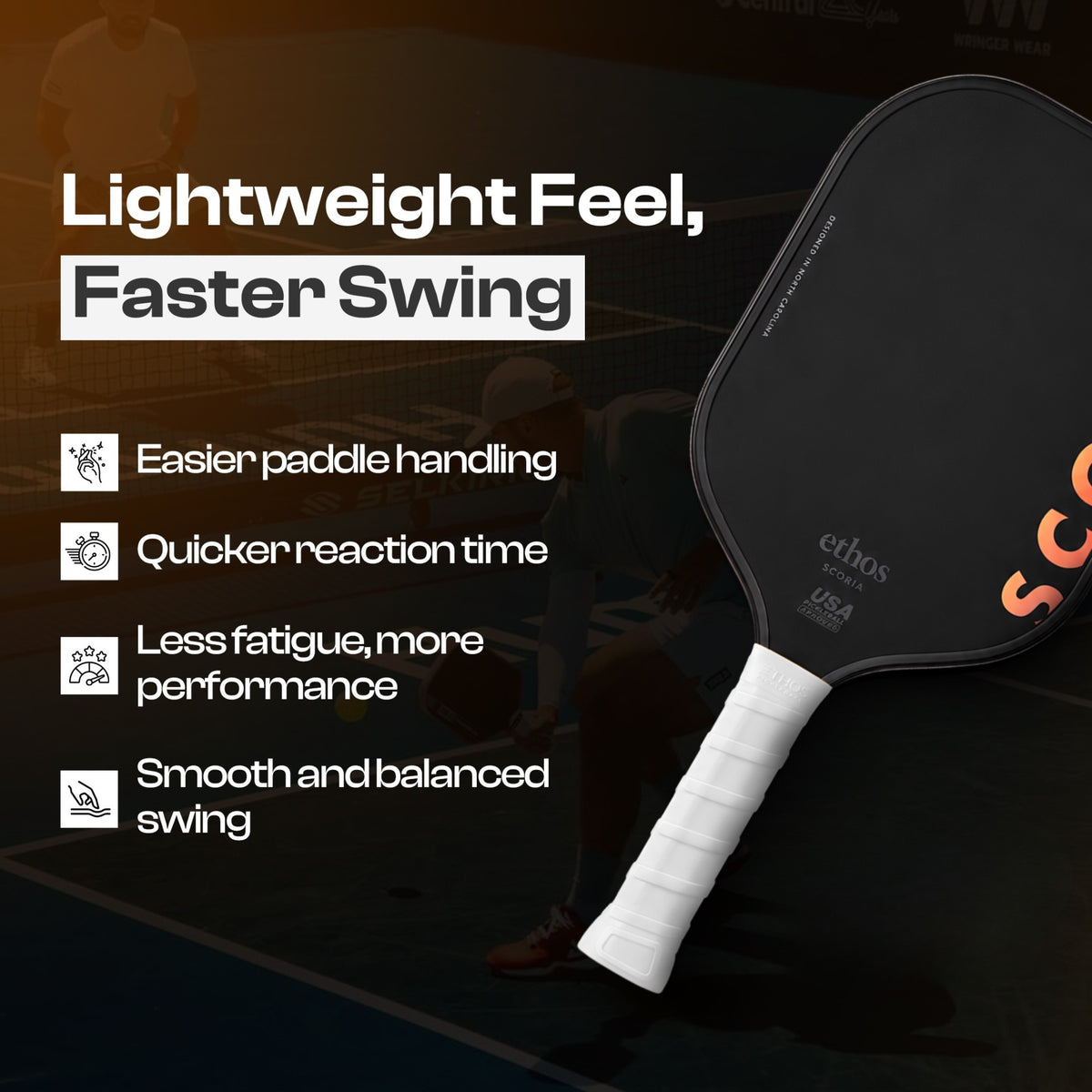 Ethos RH-UL ultralight pickleball undergrip, view 4