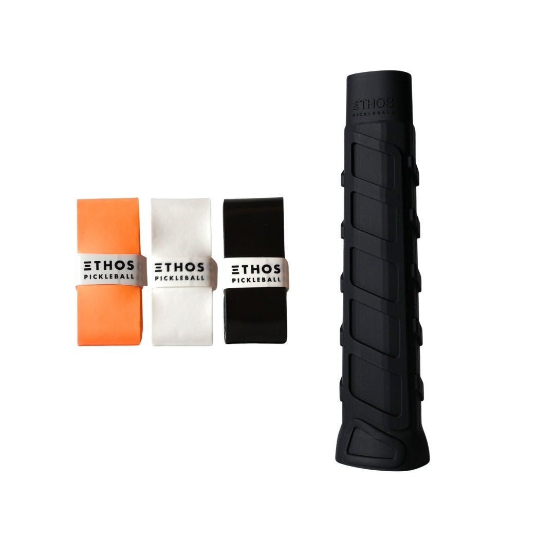 Ethos RH-MW black undergrip 1-pack with multicolor Comfort overgrip 3-pack