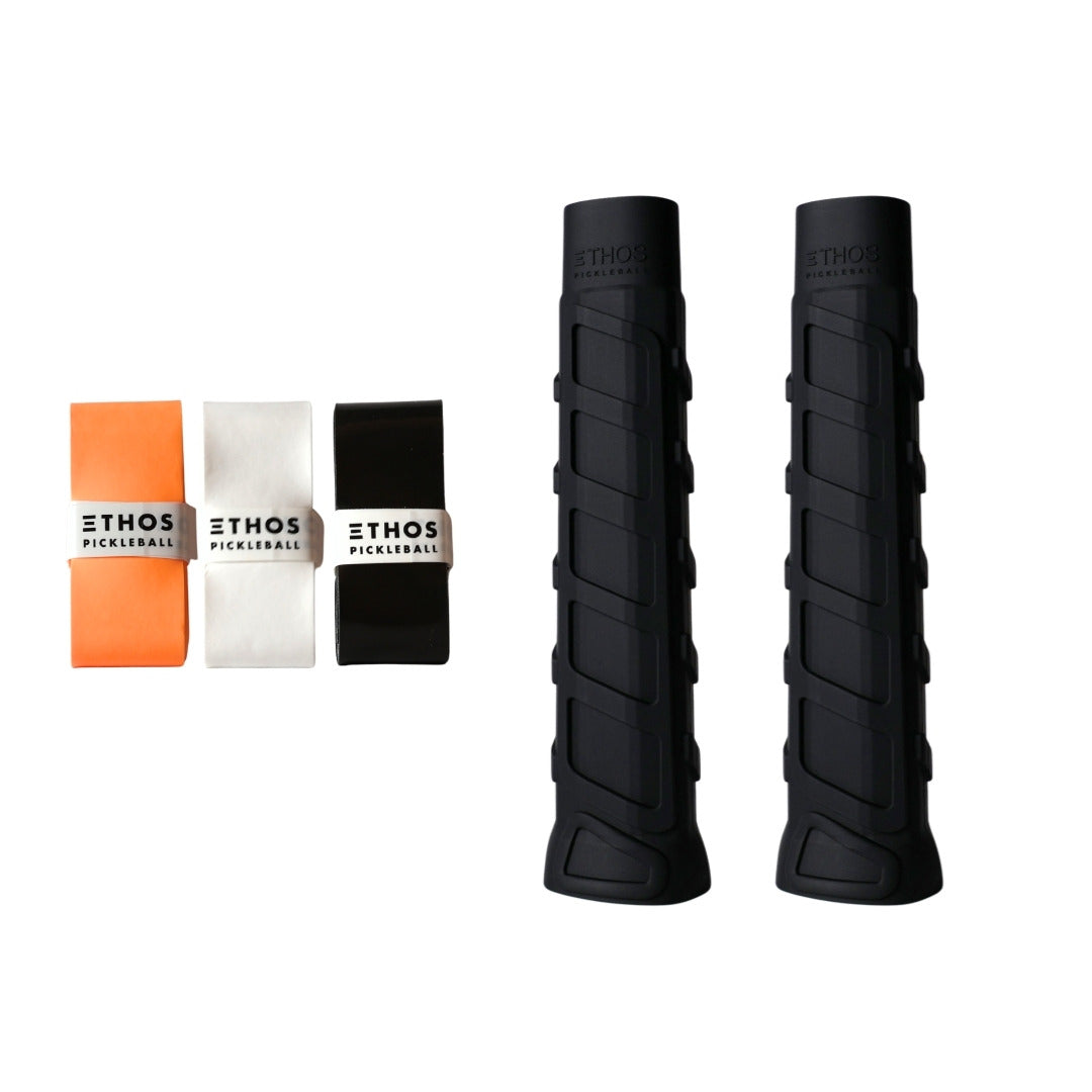 Ethos RH-MW black undergrip 2-pack with multicolor Comfort overgrip 3-pack